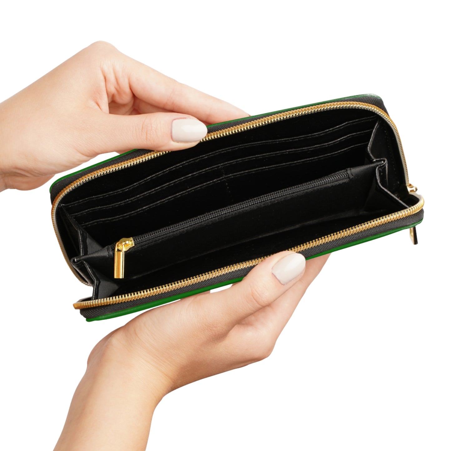 Zipper Wallet — 'Utter Nonsense' Bold Text Green Zip-Around Wallet