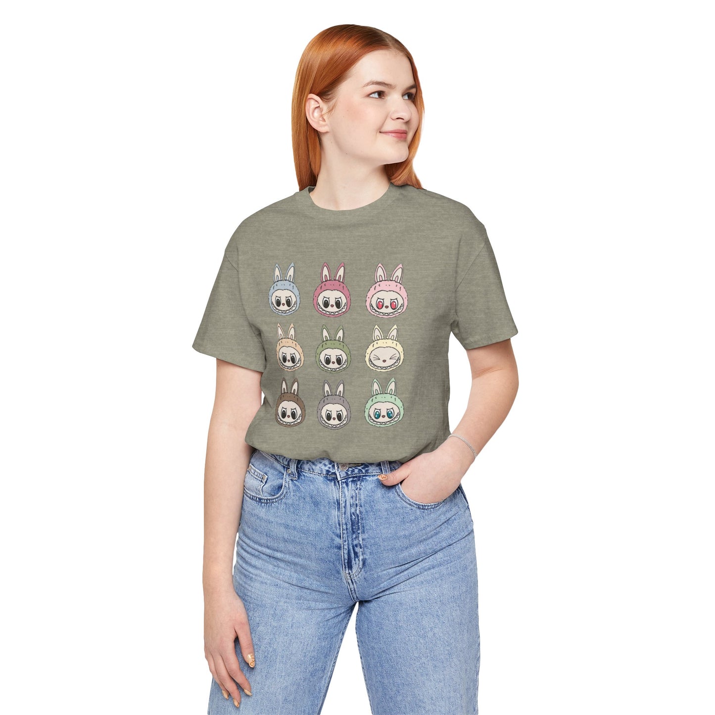 Character Faces Unisex Bella Canvas Tee, Graphic T-Shirt, Spring Fashion, Gift for Animal Lovers, Casual Wear