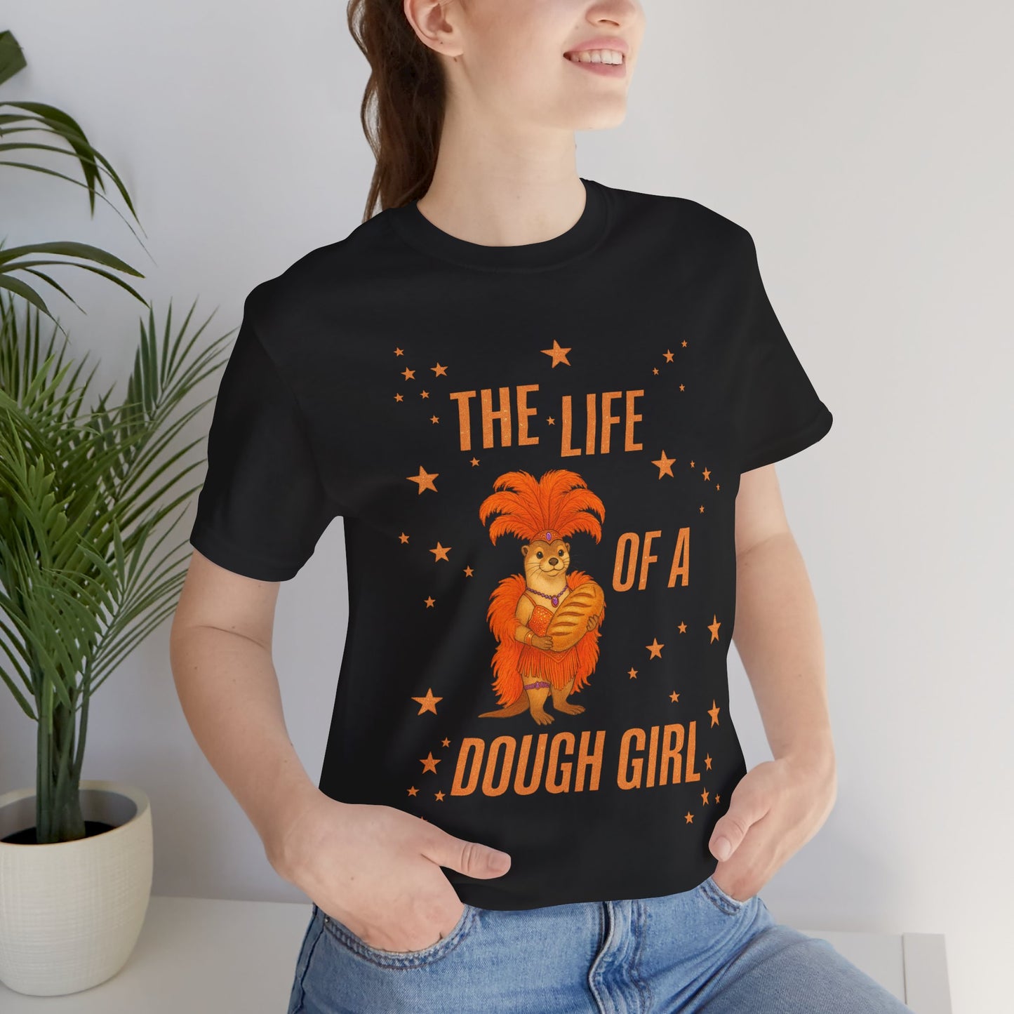 The Life of a Dough Girl Otter Tee, Perfect for Baking Enthusiasts, Cute Cooking Gifts for Her, Summer Casual Wear, Dough Girl Design