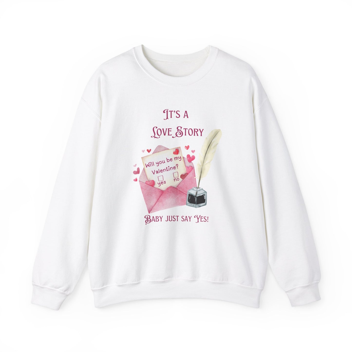 Love Story - Valentine - Unisex Heavy Blend™ Crewneck Sweatshirt