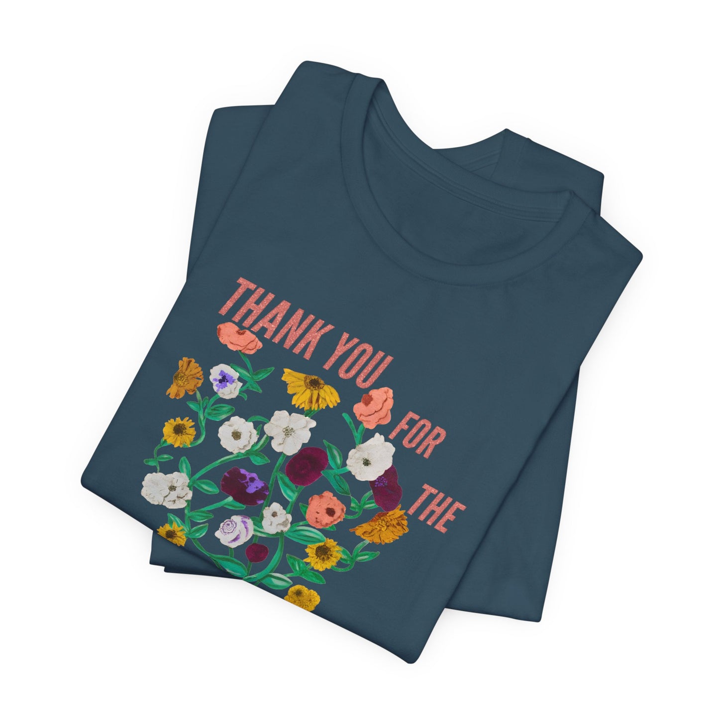 Thank You For The Lovely Bouquet, acoustic piano flowers Tee, Unisex Jersey Short Sleeve T-Shirt, Gift for Friends, Appreciation Shirt, Floral Design, Casual Wear