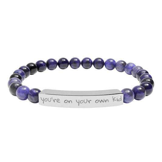 Engraved Natural Stone Bar Bracelet – YOYOK