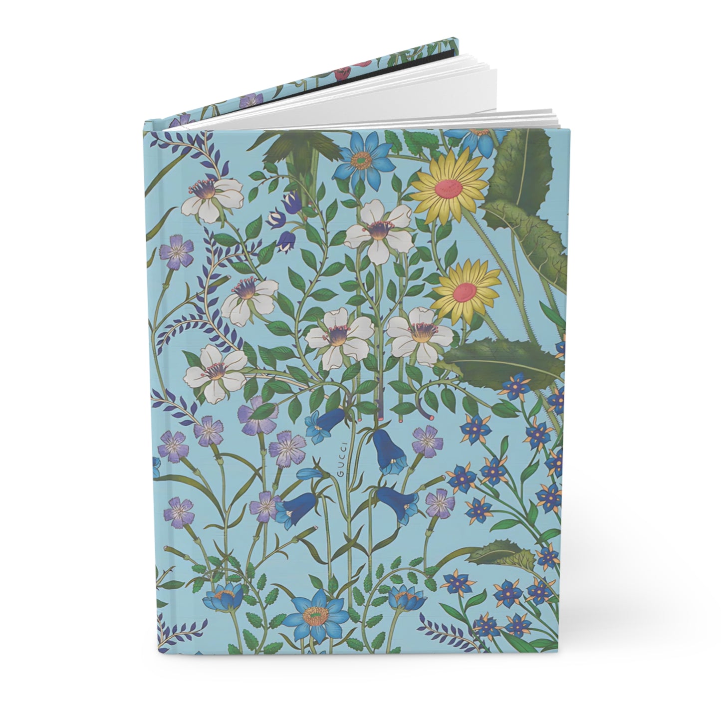 Vibrant Floral Hardcover Journal "Flora Blue" - Perfect for Journaling and Note-Taking