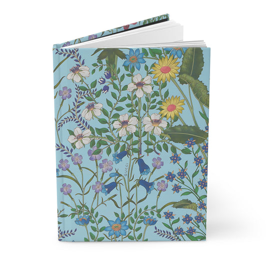 Vibrant Floral Hardcover Journal "Flora Blue" - Perfect for Journaling and Note-Taking