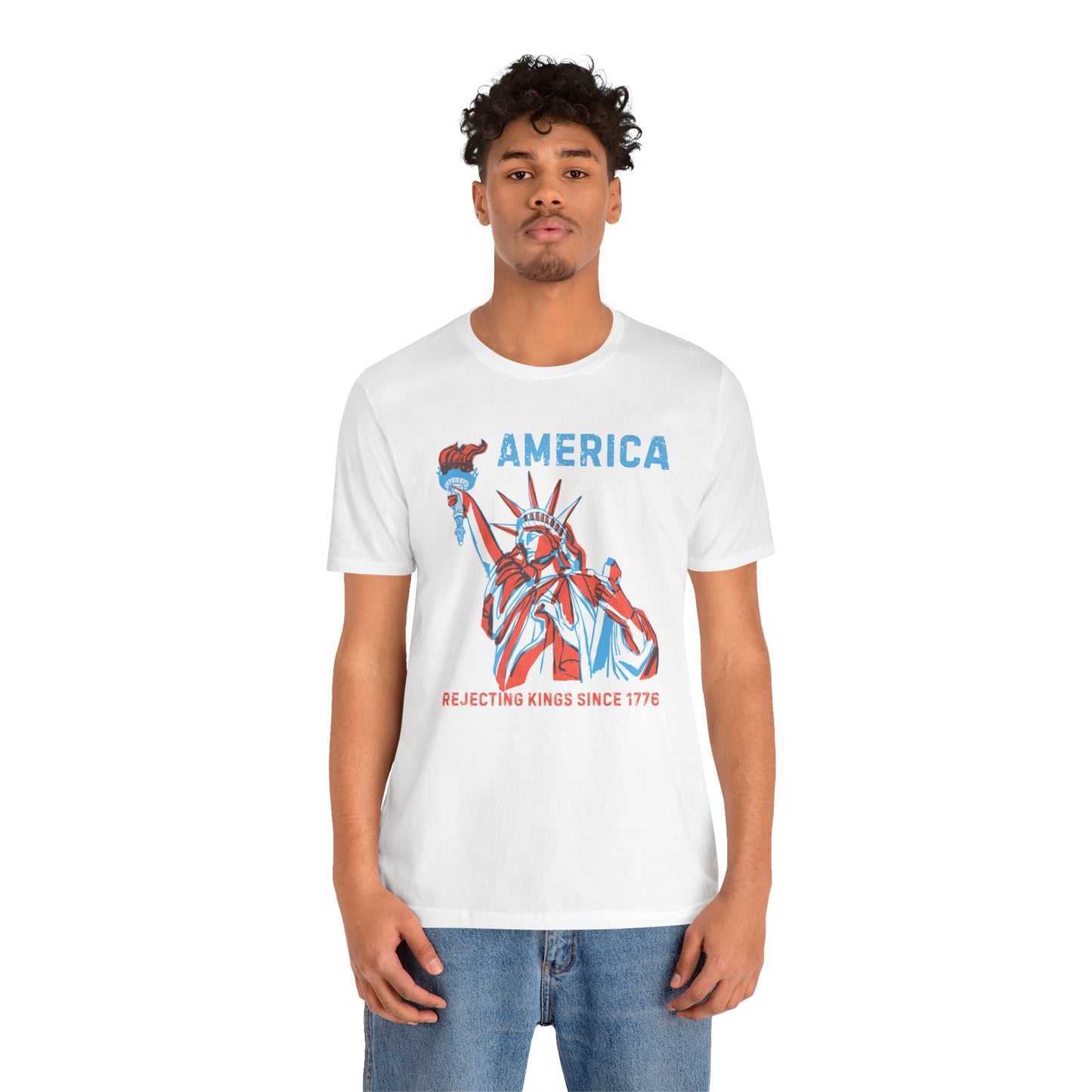 Patriotic Unisex Tee - America: Rejecting Kings Since 1776, Summer Apparel, 4th of July Shirt, Independence Day Gift, Vintage Graphic Tee