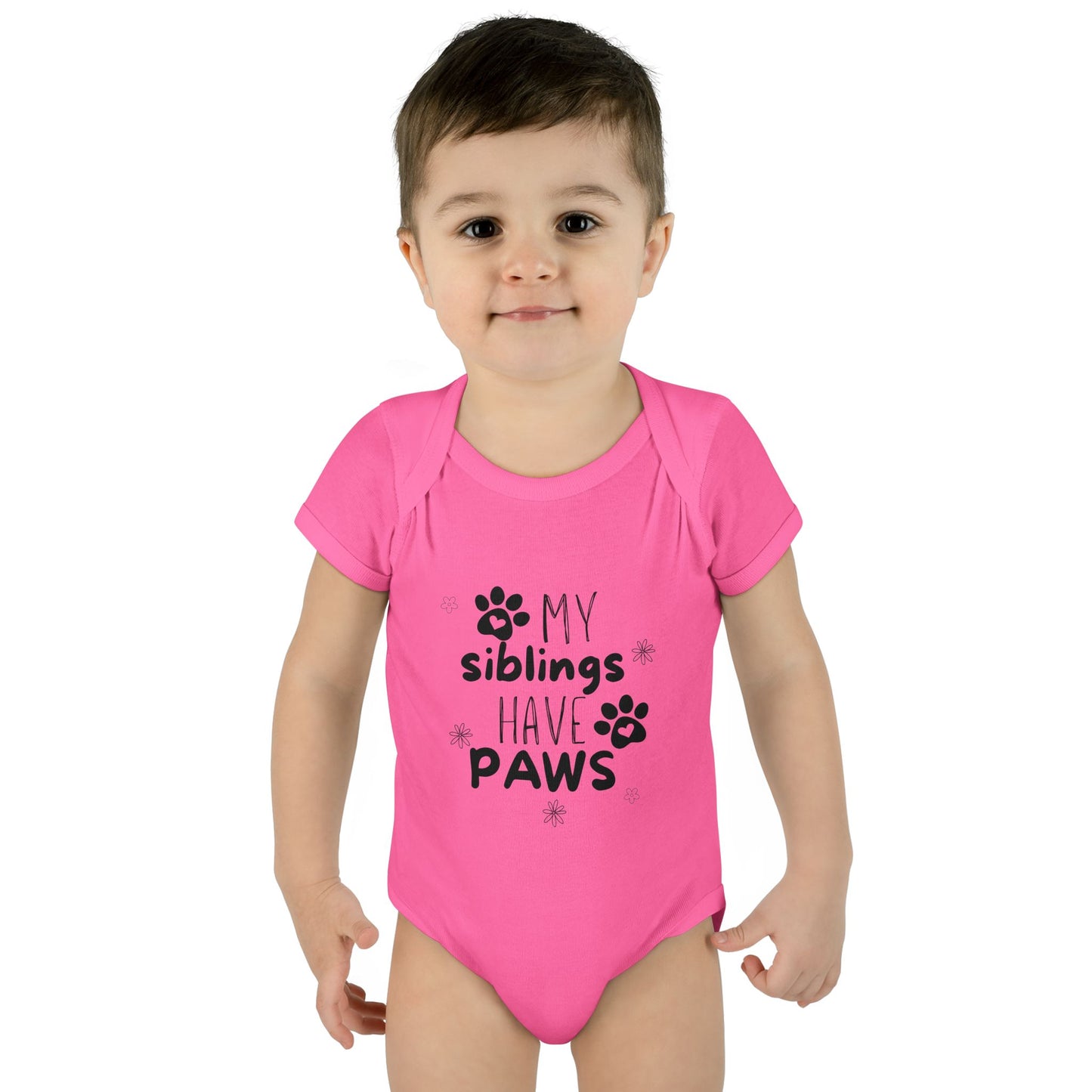 My siblings have paws Bodysuit, Cute Infant Onesie, Pet Lovers Baby Outfit, Baby Shower Gift, Adorable Newborn Clothes