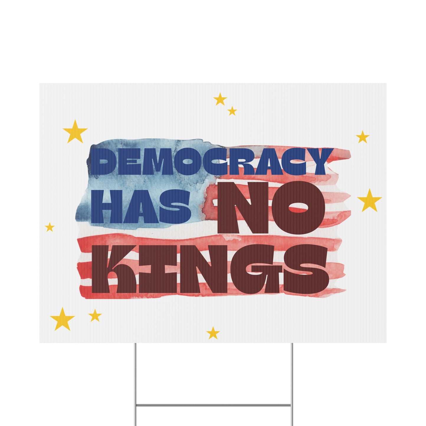 No Kings Yard Sign, Protest Decor, Political Campaign, Home Garden Decor, Independence Day Celebration