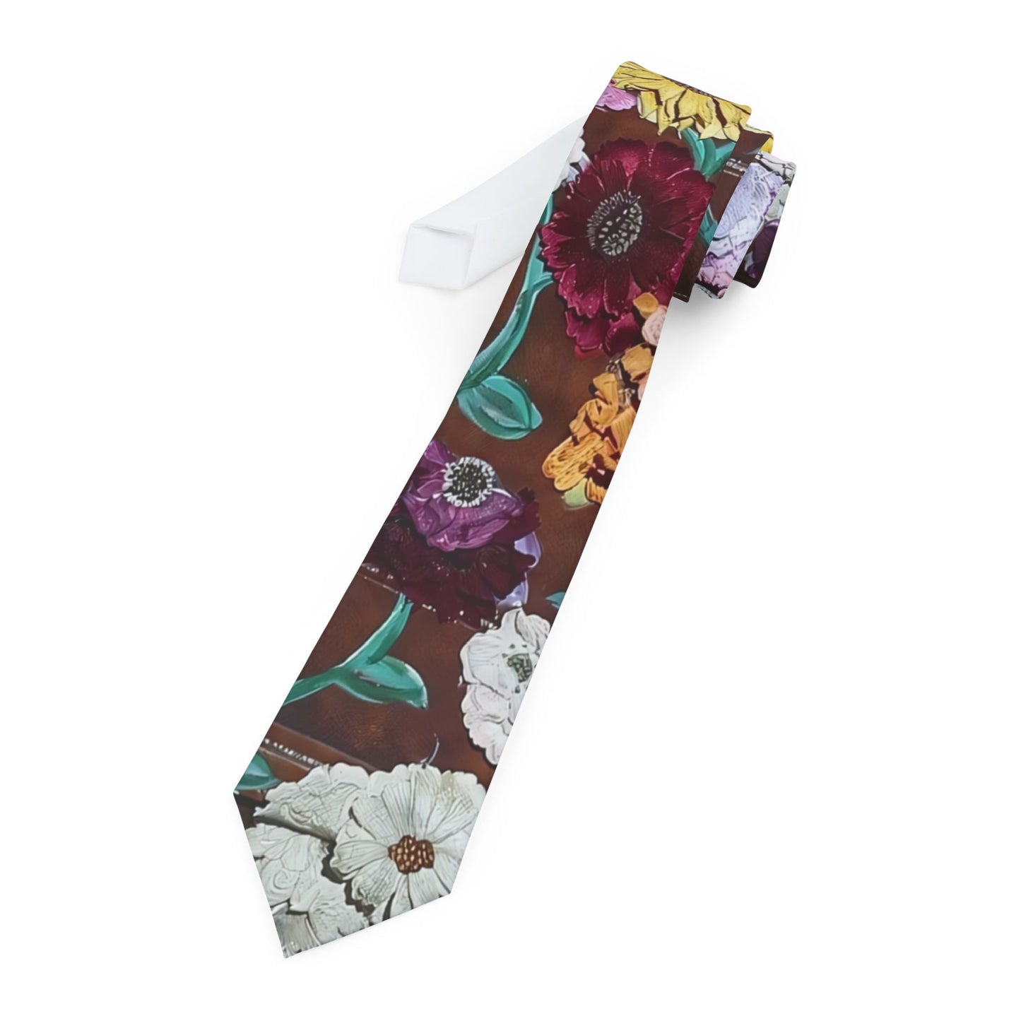 Surprise Song Piano Flowers Necktie