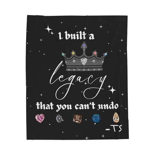 I built a Legacy - Luxurious Velveteen Plush Blanket with Lyrics - Cozy Home Decor, Thoughtful Gift, Motivational Throw, Wedding Present, [...]