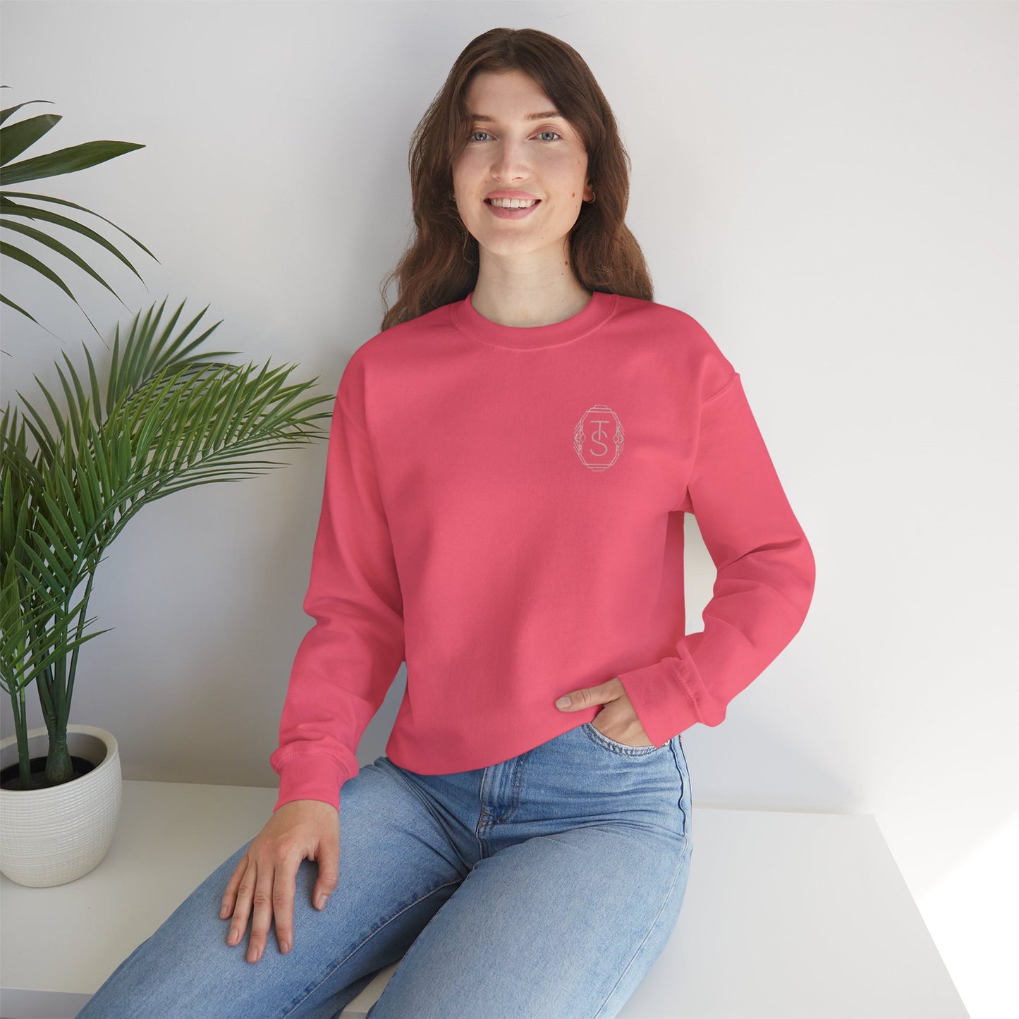 Initials Emblem Crewneck Sweatshirt