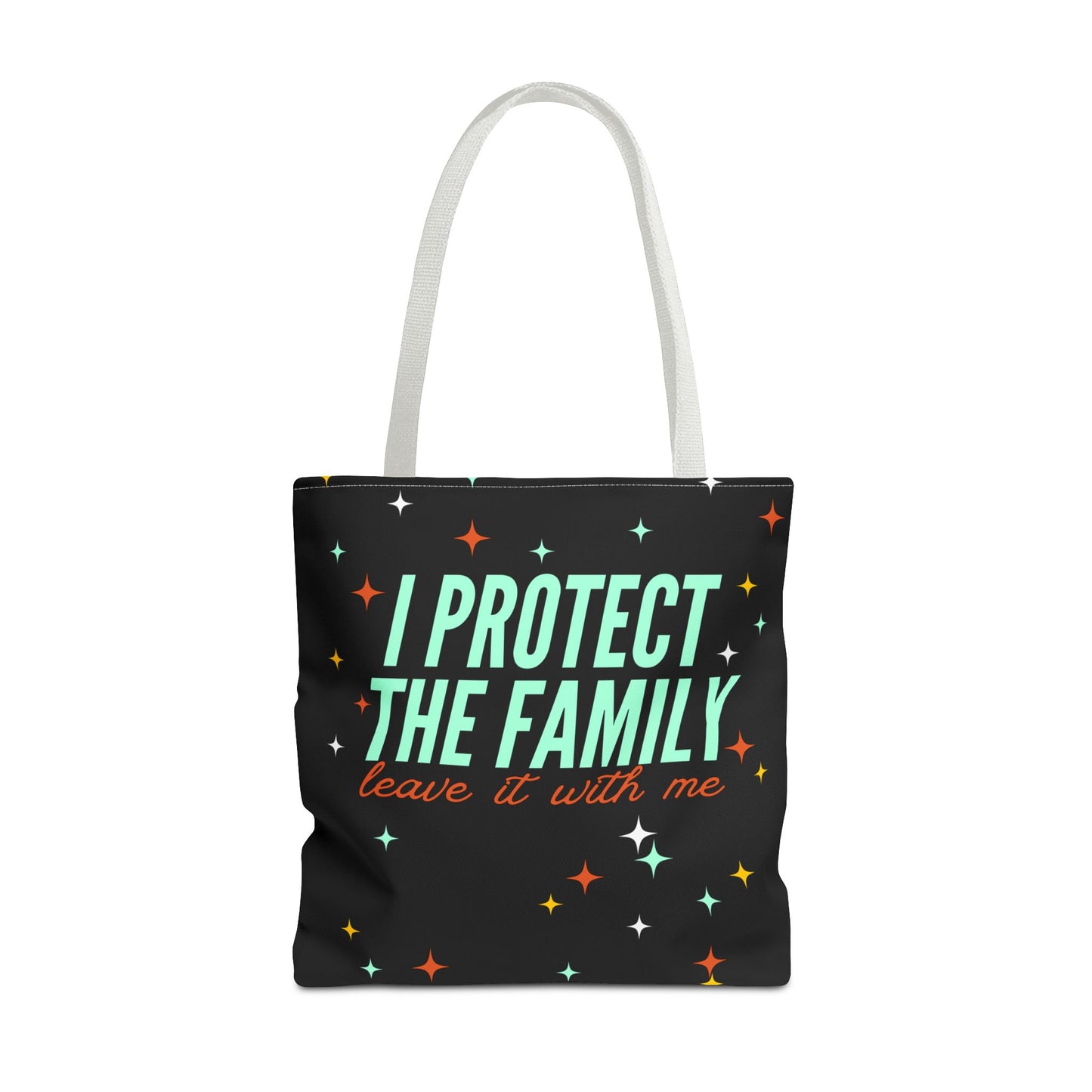 I Protect The Family Tote Bag — Retro Script