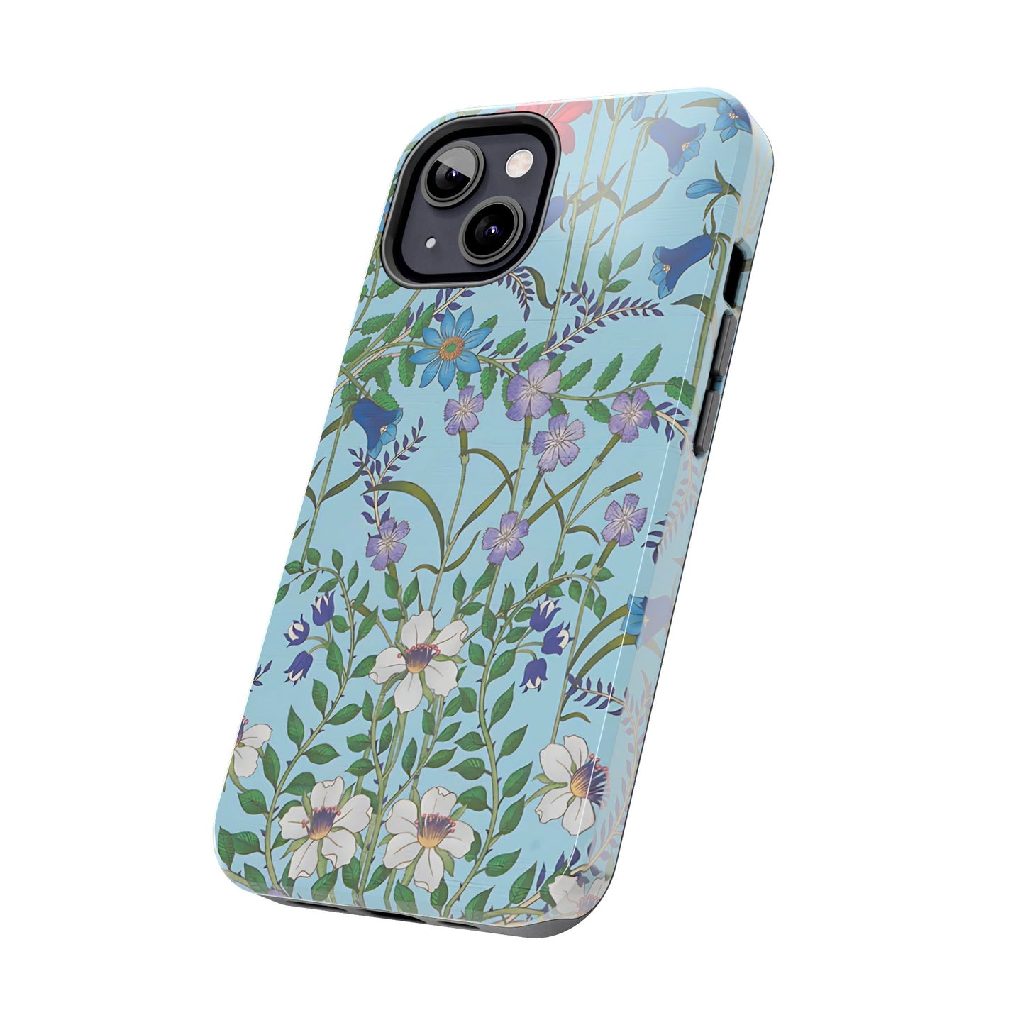 Vibrant Floral Tough Phone Case "Flora Blue"- Durable Protection for Your Device