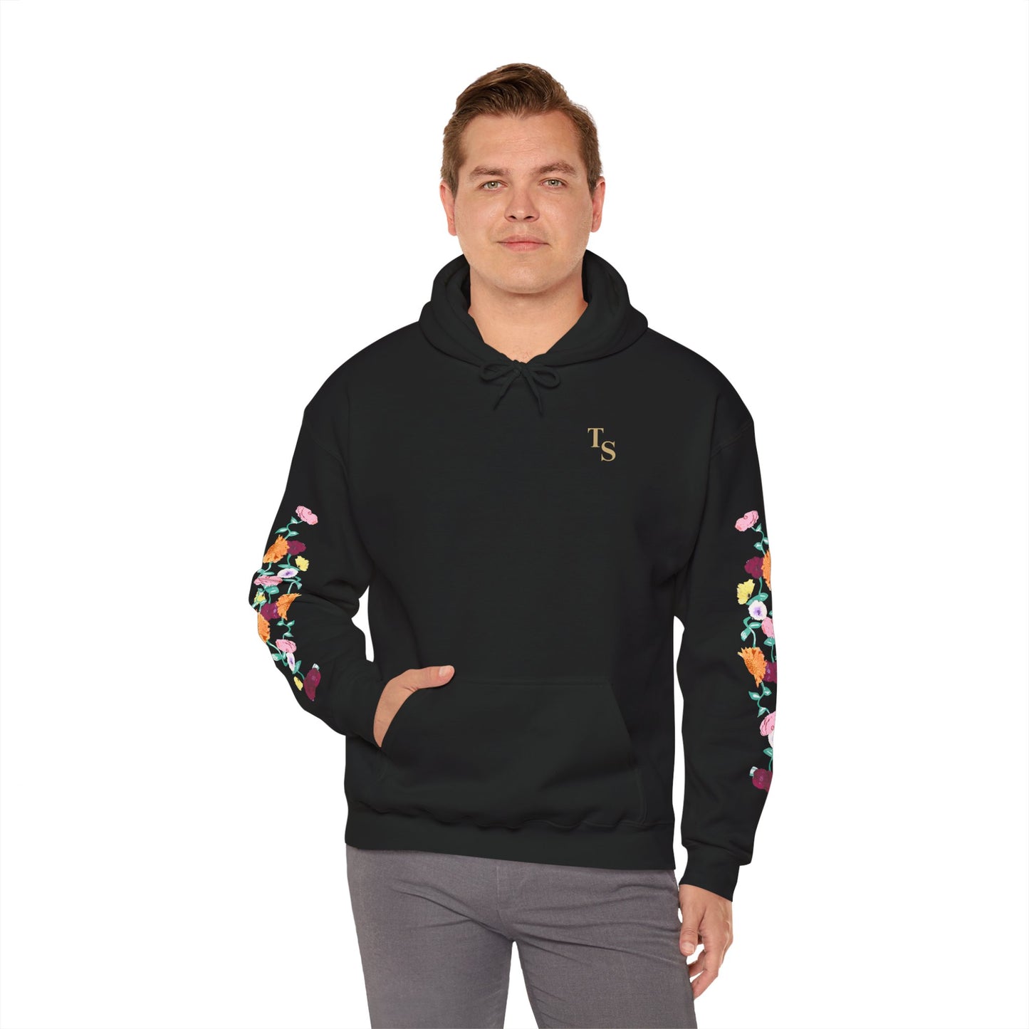 Acoustic Piano Floral Sleeve Hoodie