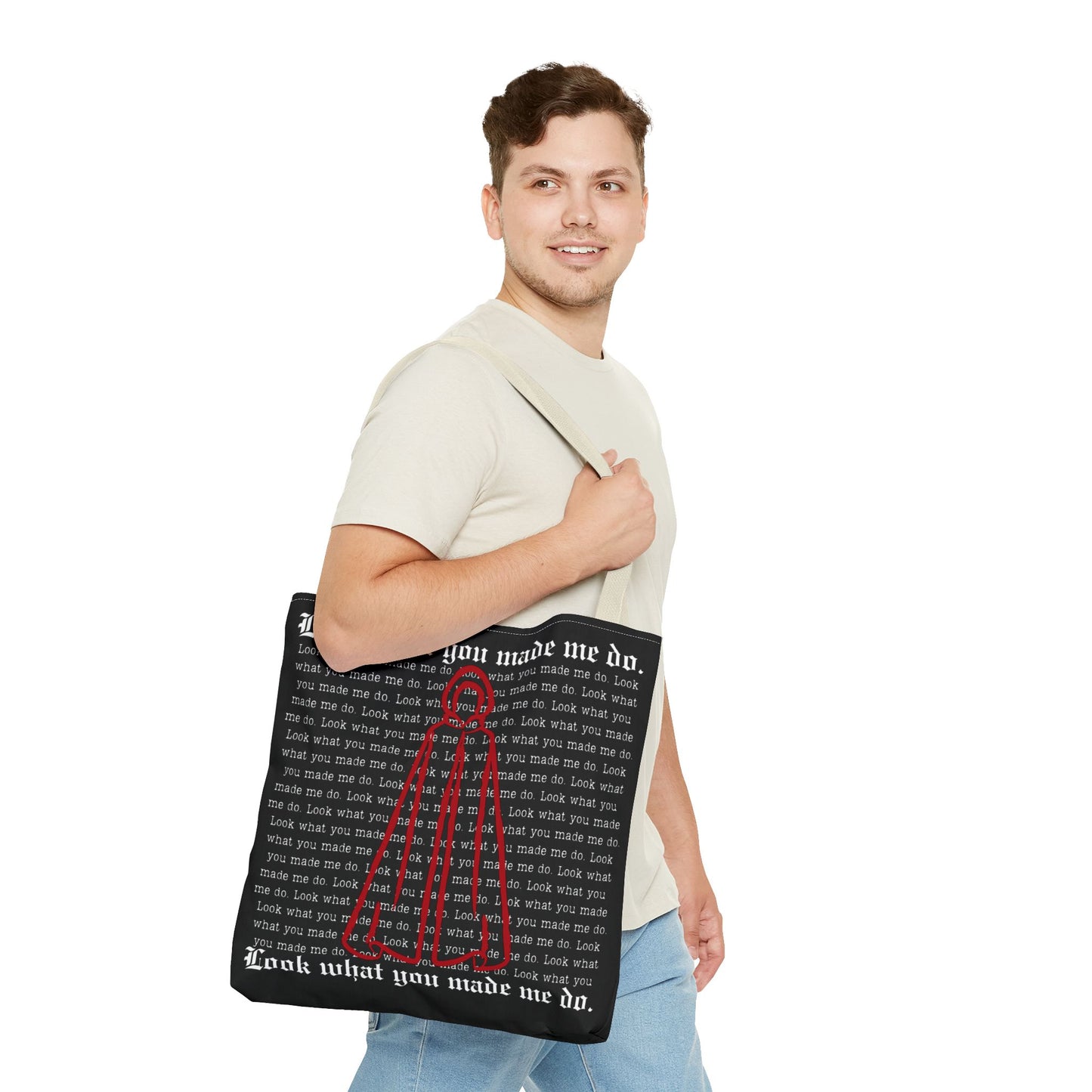 Stylish Tote Bag with 'Look What You Made Me Do' Handmaid's Design | Reusable Shopping Bag, Gift for Music Lovers, Casual Bag, Trendy Accessory