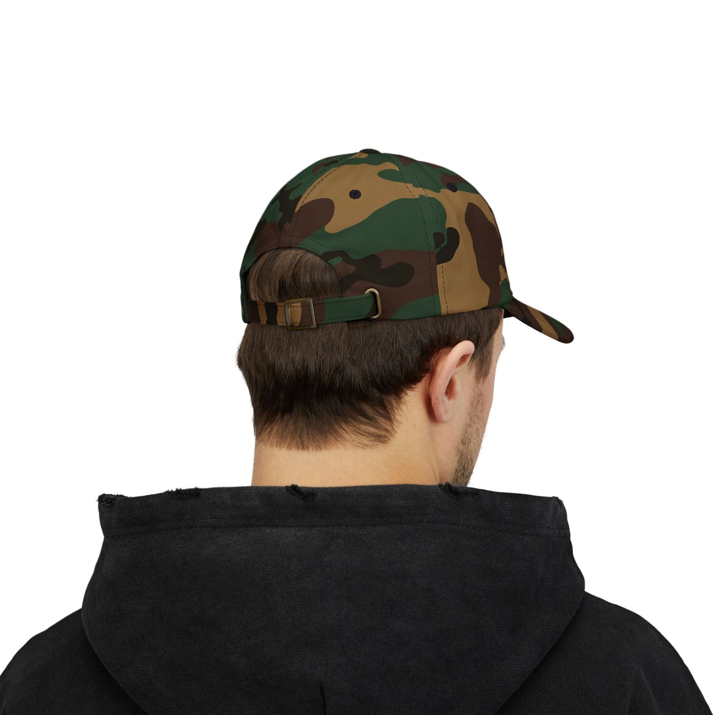 Custom Embroidered Lyrics Dad Cap - Dark hat, light color text