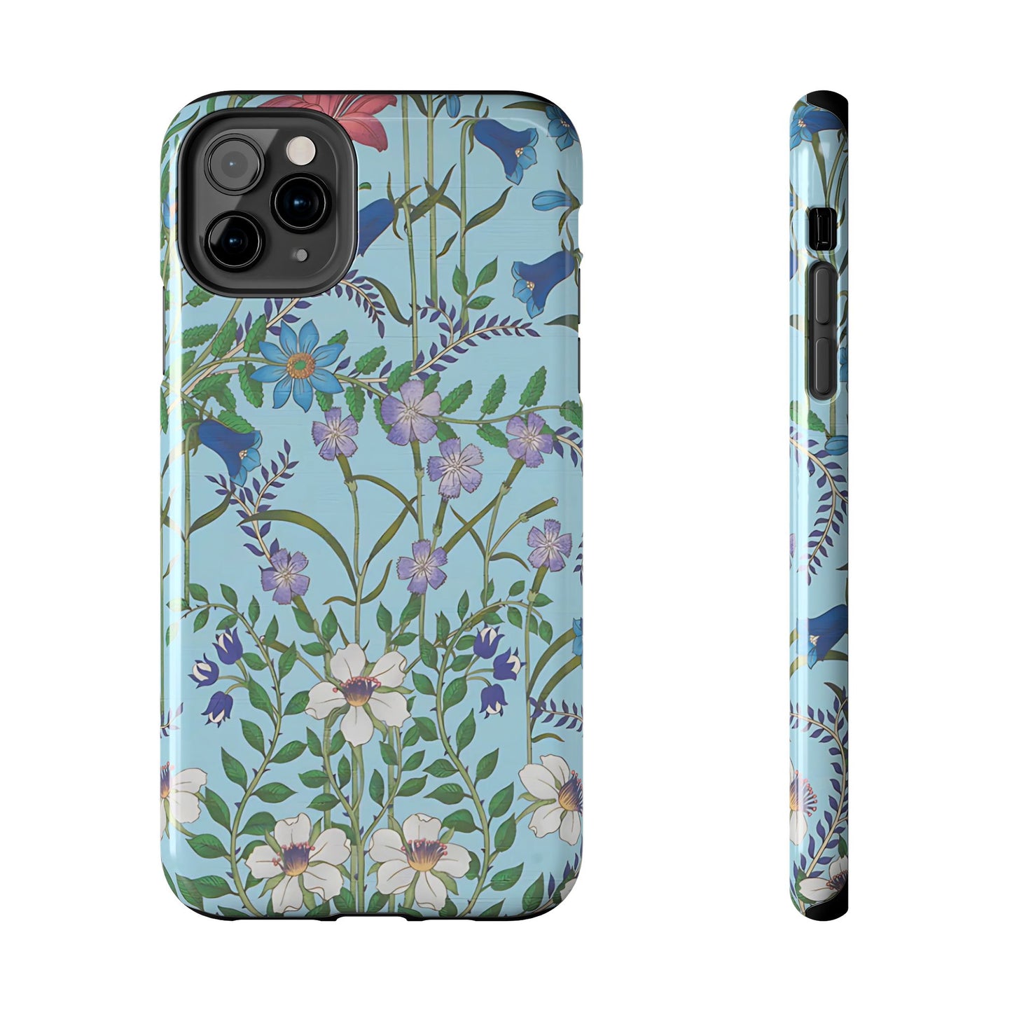 Vibrant Floral Tough Phone Case "Flora Blue"- Durable Protection for Your Device