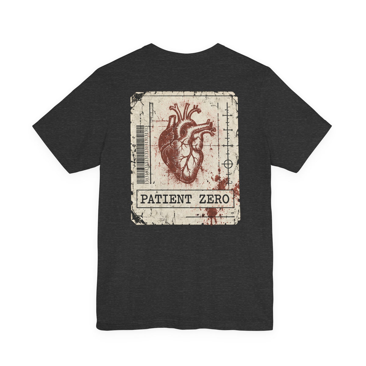 Front/Back Patient Zero T-Shirt — Gothic Anatomical Heart Tee