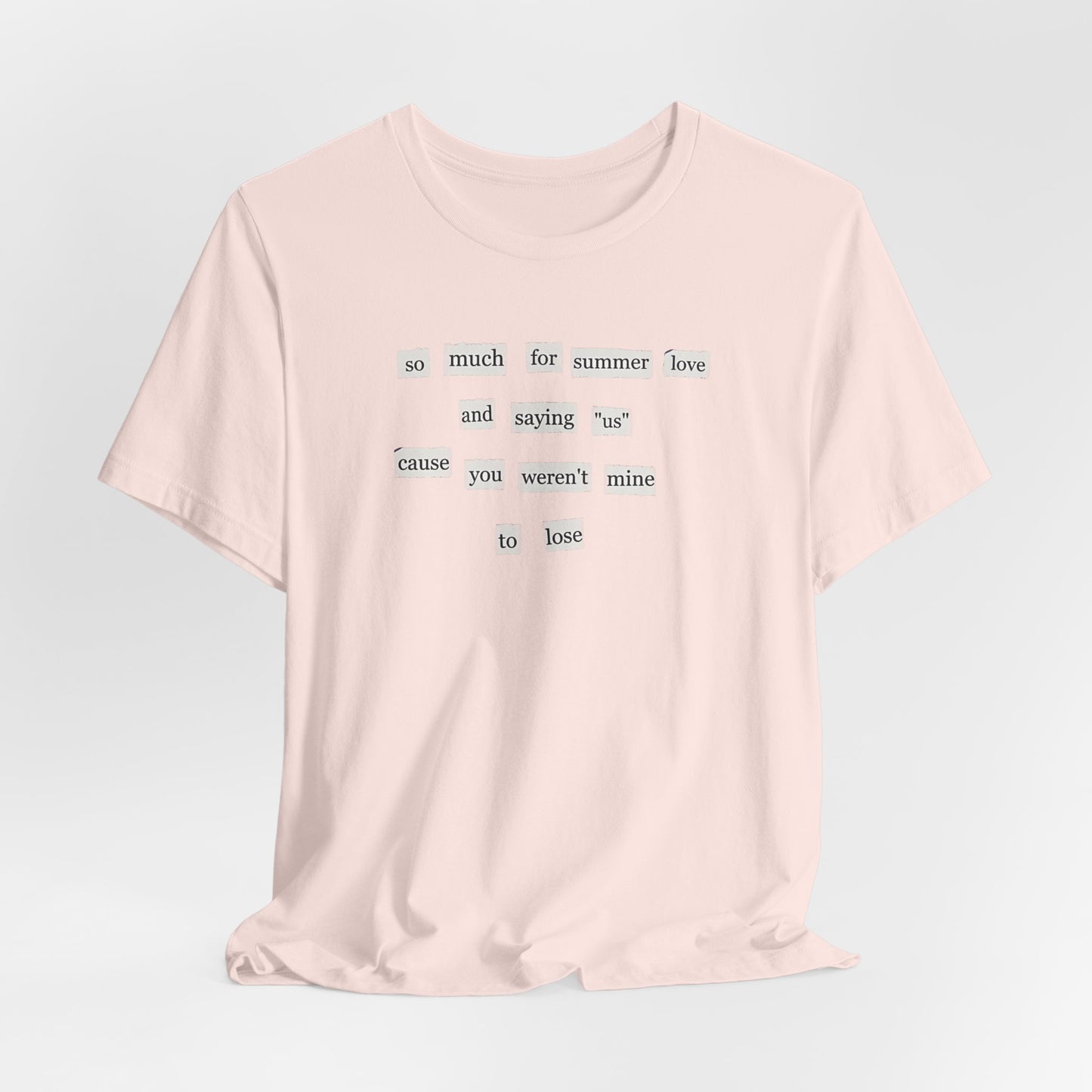 So Much for Summer Love Bella Canvas Unisex Tee, Perfect Gift for Swifties, Trendy Summer Wear, Soft Cotton T-Shirt, Positive Vibe Apparel