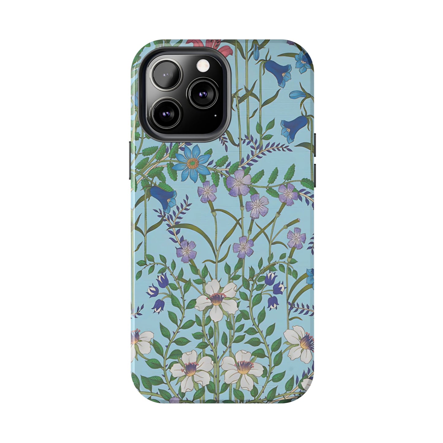 Vibrant Floral Tough Phone Case "Flora Blue"- Durable Protection for Your Device