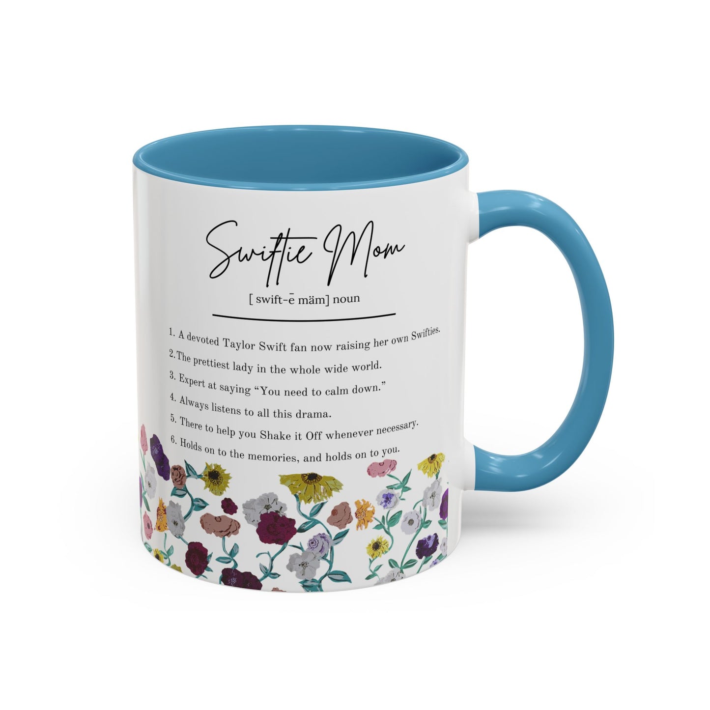 Swiftie Mom Acoustic Set Floral Piano Design - Accent Coffee Mug (11oz)