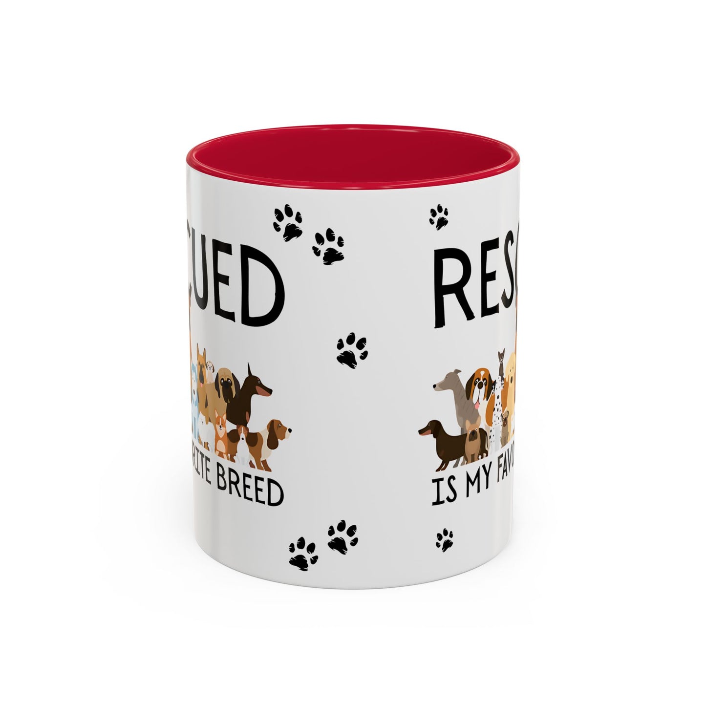 Colorful Dog Rescue Mugs - Perfect for Pet Lovers, Gift for Animal Advocates, 11oz