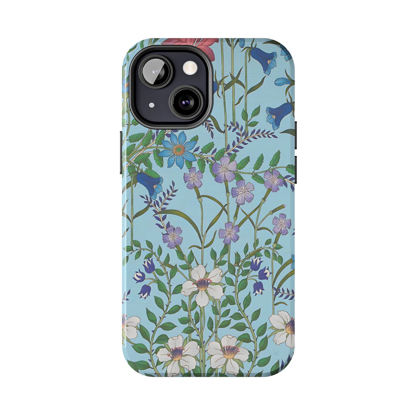 Vibrant Floral Tough Phone Case "Flora Blue"- Durable Protection for Your Device
