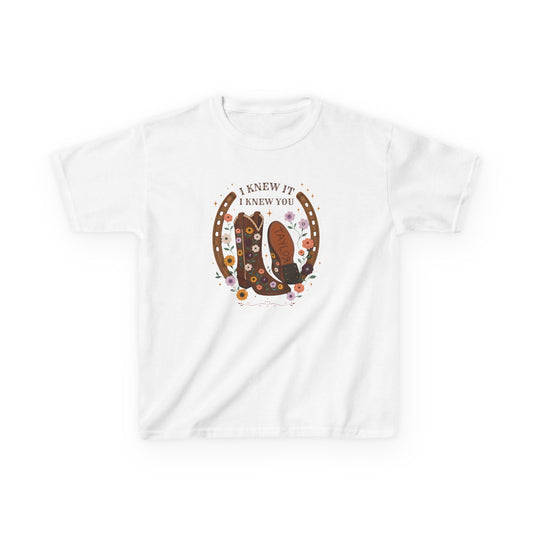Kids T-Shirt — Cute Boots Design I knew you