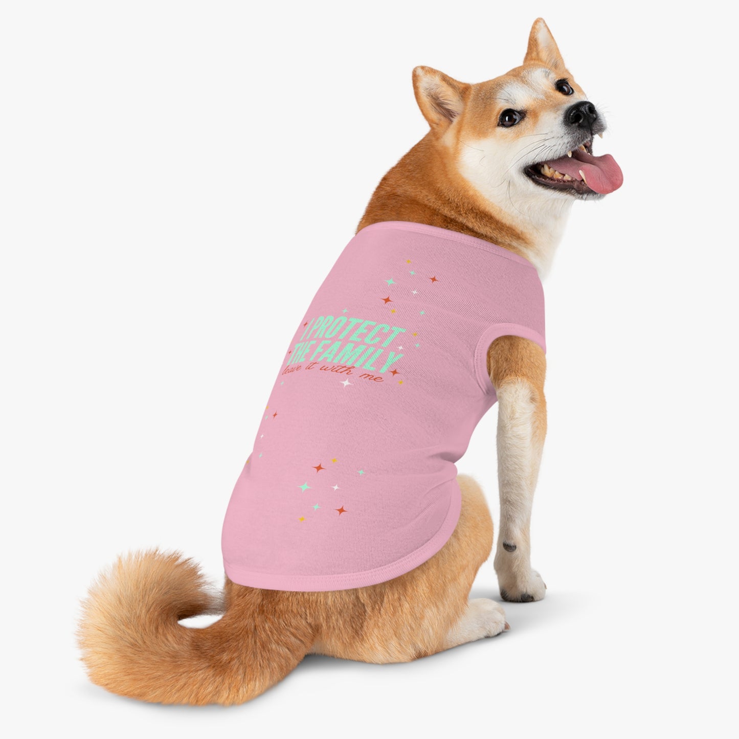 I Protect the Family -  Pet Tank Top - I Protect The Family, Cute Dog Shirt, Pet Apparel for Dog Lovers, Trendy Dog Outfit, Pet Gift for Birthdays