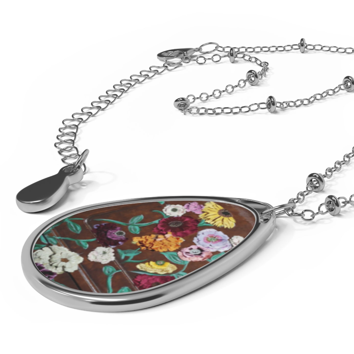 Surprise Song Piano Inspired Oval Necklace