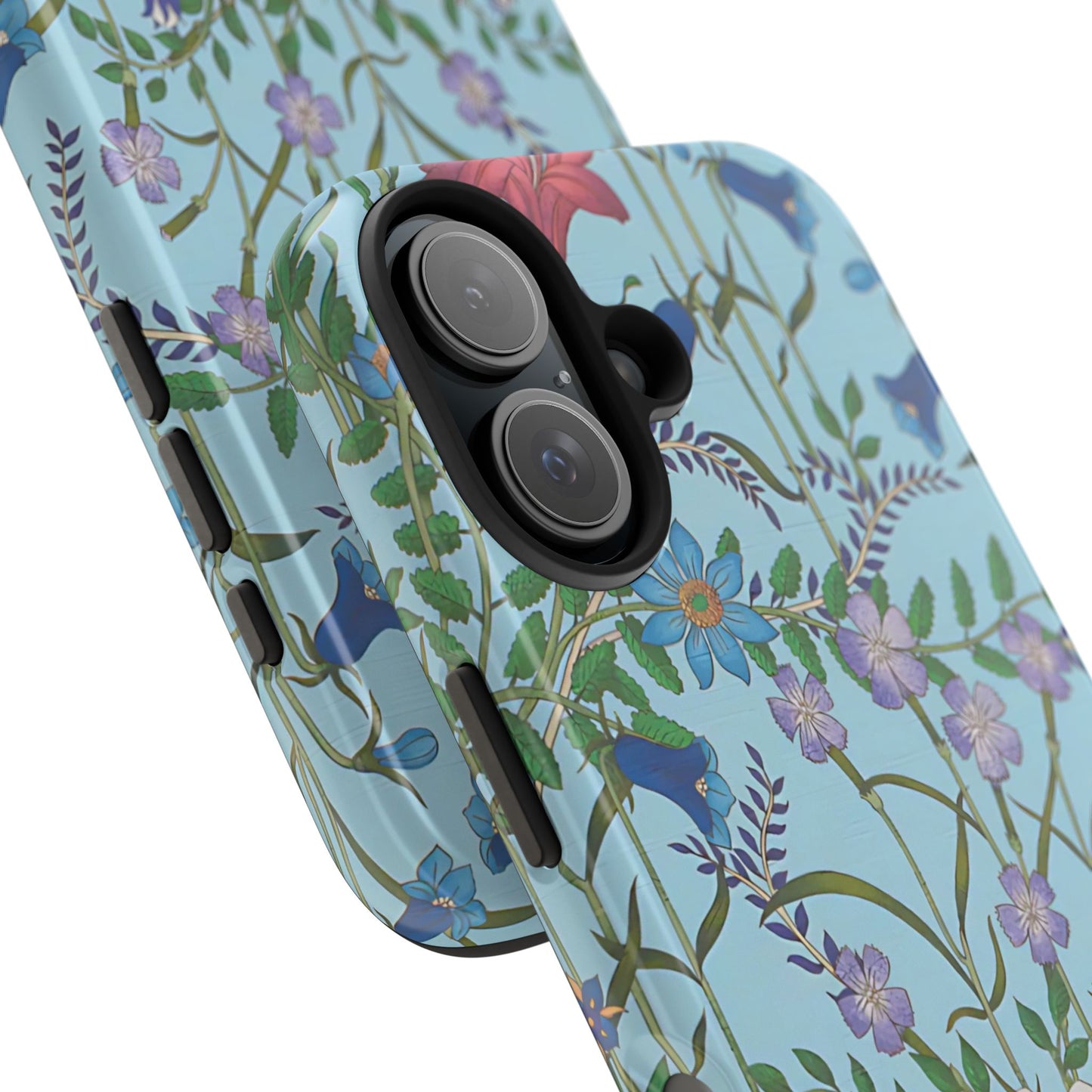 Vibrant Floral Tough Phone Case "Flora Blue"- Durable Protection for Your Device