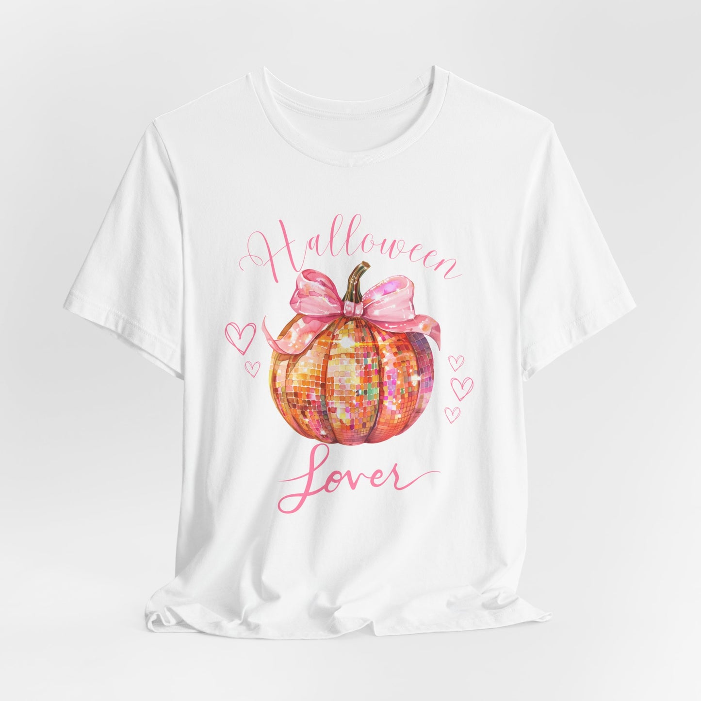 Halloween LOVER - Swiftie Halloween - - Disco Pumpkin - Pink Pumpkin - Girly Halloween - Unisex Jersey Short Sleeve Tee