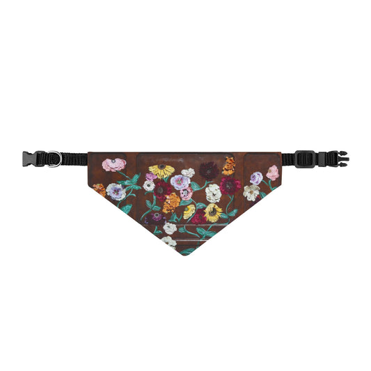 Floral Clip-On Pet Bandana — Acoustic Piano Floral Print