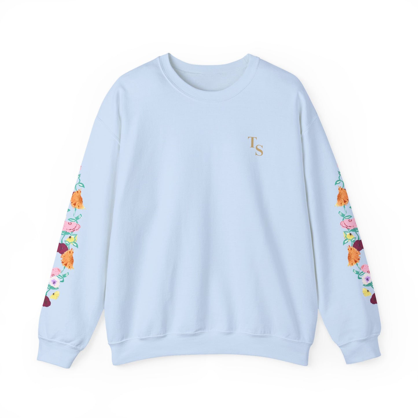 Acoustic Piano Floral Sleeve Crewneck Sweatshirt