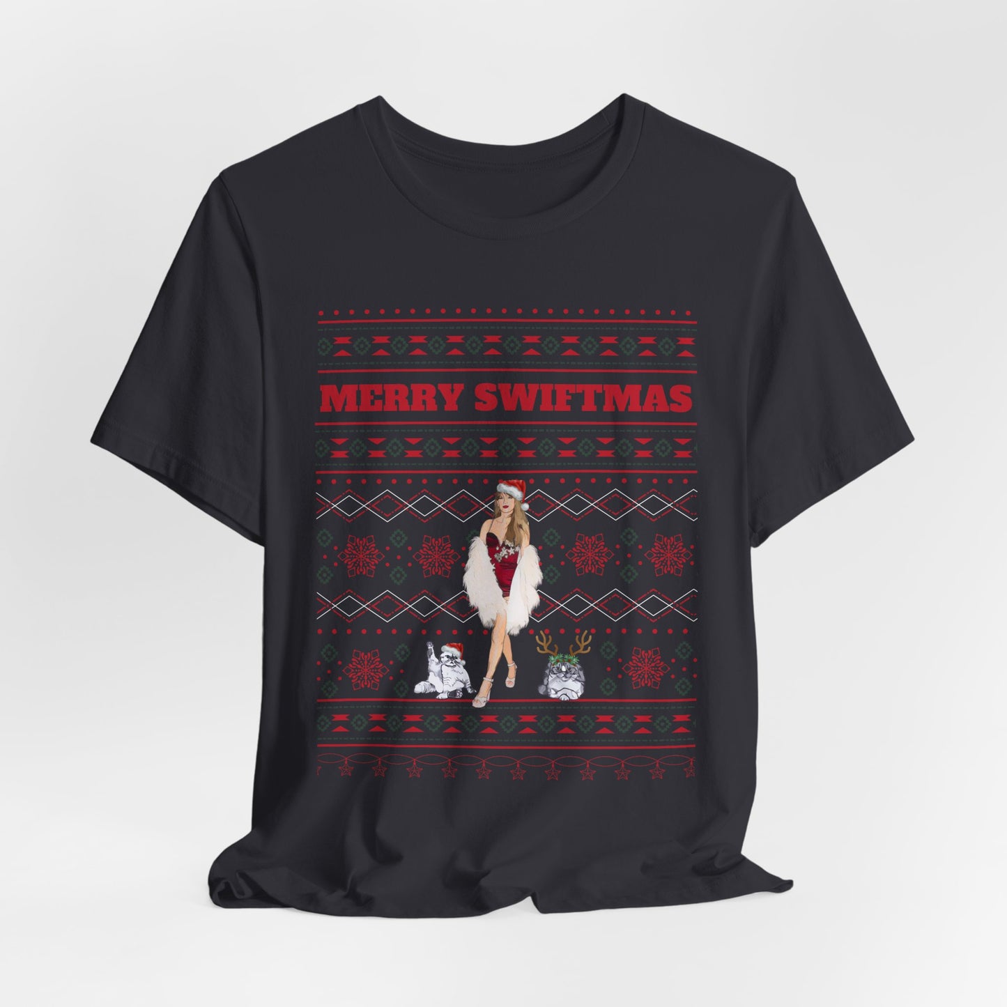 Ugly Swiftmas Sweater Unisex Jersey Short Sleeve Tee