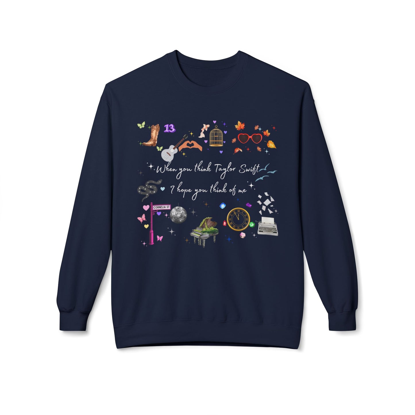 I hope you think of me Sweatshirt - Cozy Gift for Friends, Unique Crewneck, Personalized Apparel, Halloween, Casual Wear