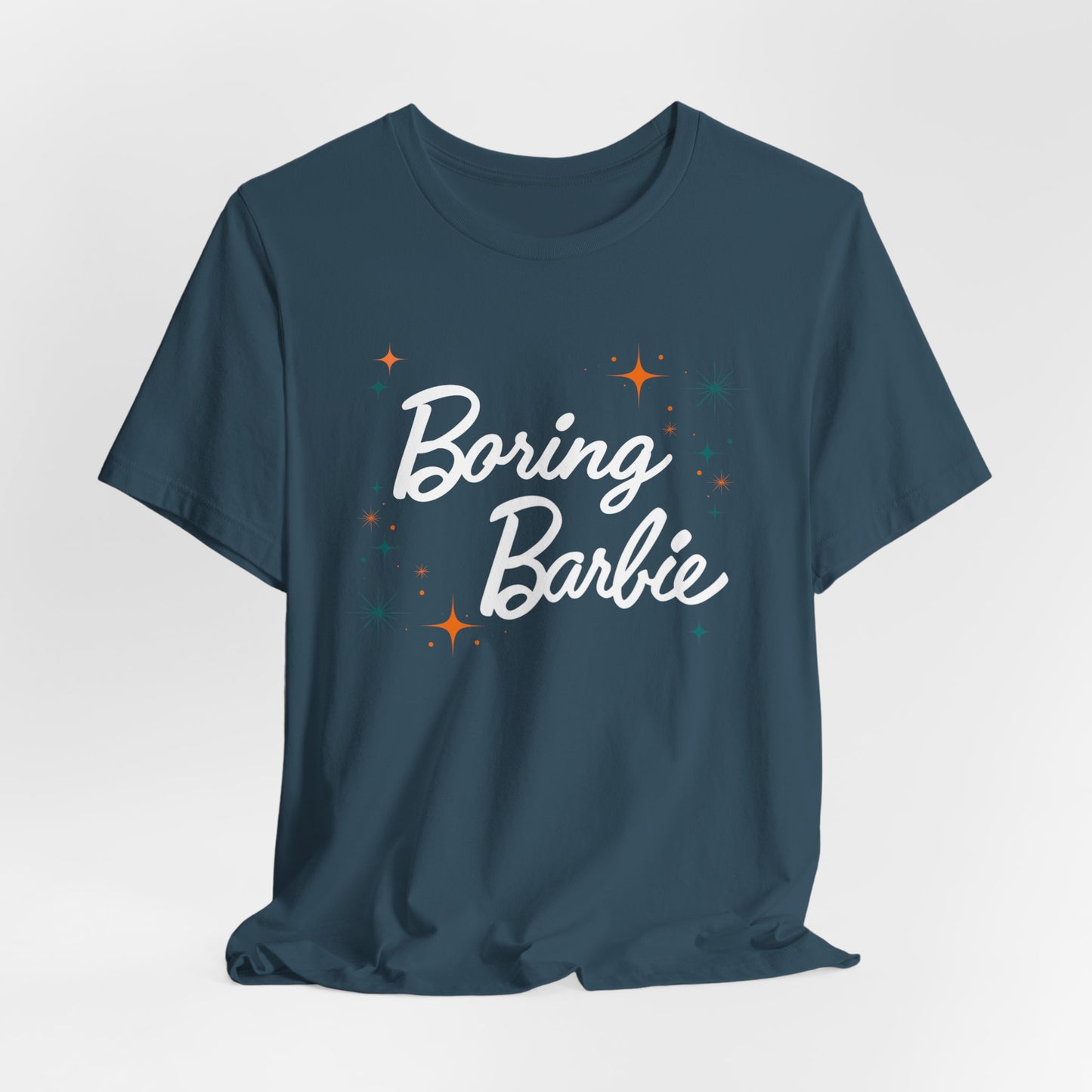 Boring B Orange and Teals Unisex Tee, Fun Casual Shirt, Gift for Fans, Summer Vibes, Statement Tee for Parties, Unique Fashion