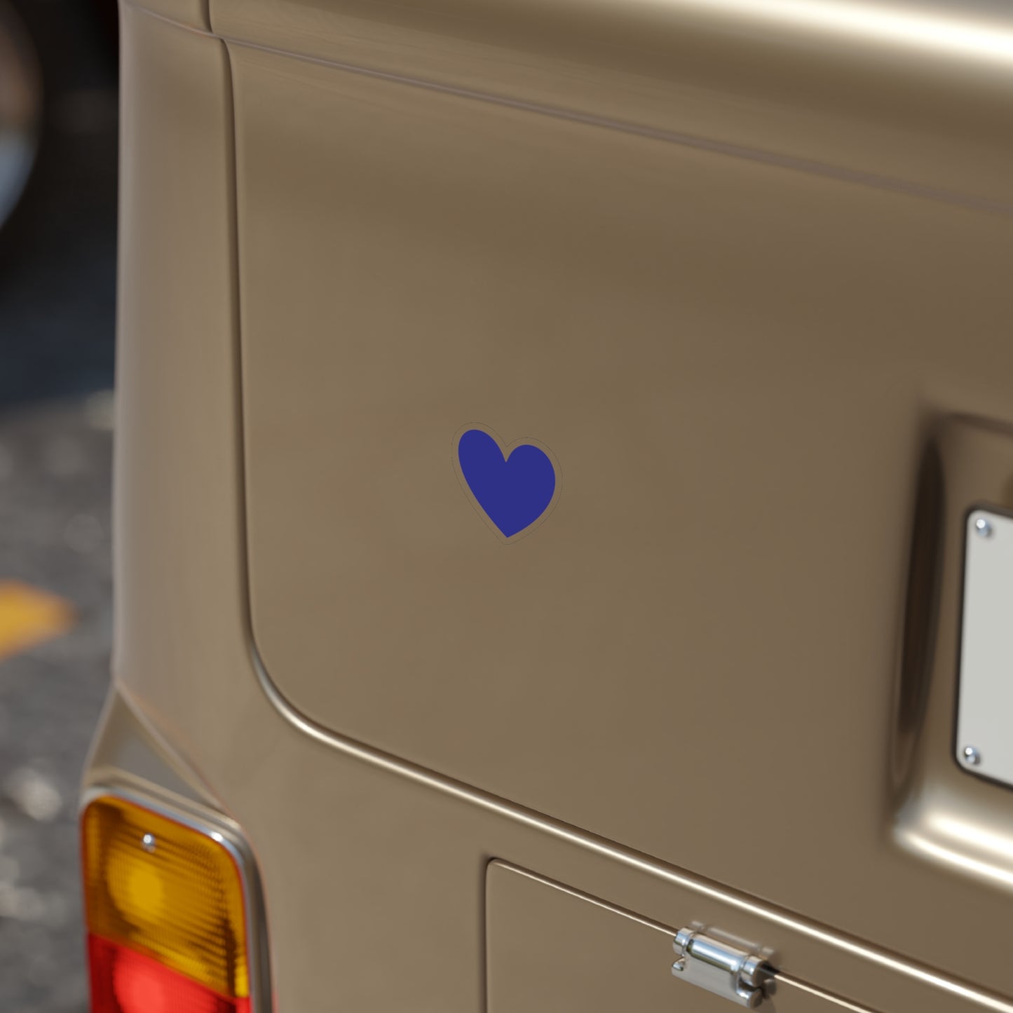 Blue Heart - Transparent Outdoor Stickers, Die-Cut, 1pc