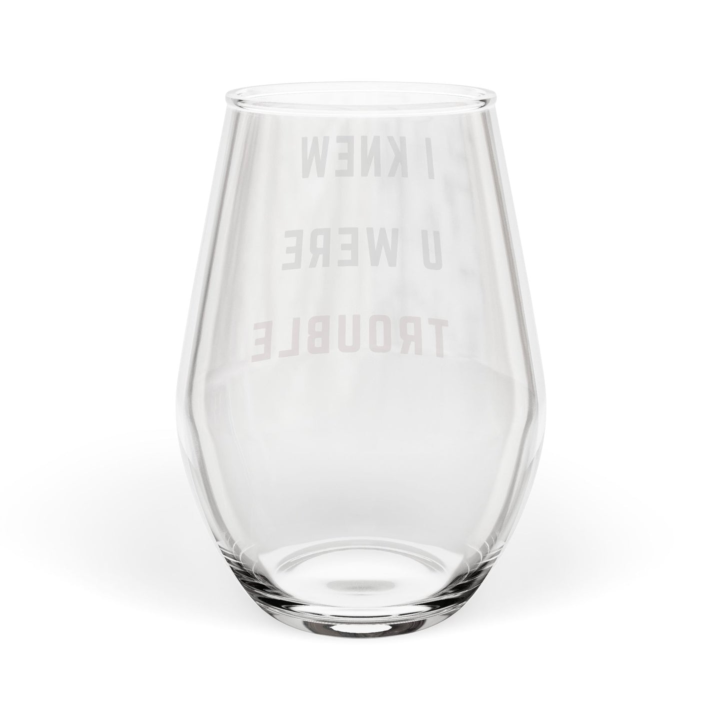 Stemless Wine Glass - Trouble, 11.75oz