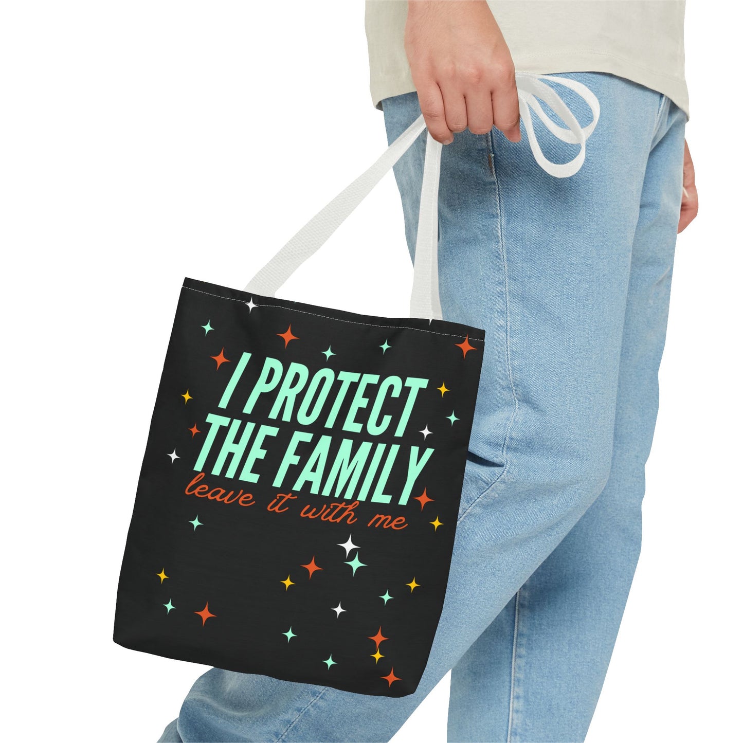 I Protect The Family Tote Bag — Retro Script