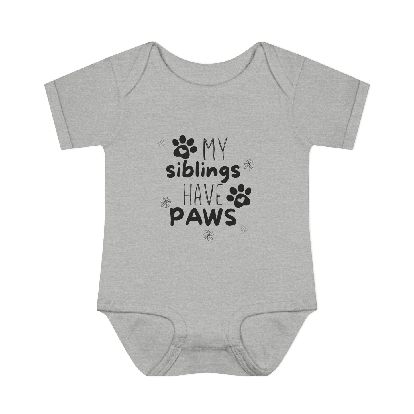 My siblings have paws Bodysuit, Cute Infant Onesie, Pet Lovers Baby Outfit, Baby Shower Gift, Adorable Newborn Clothes