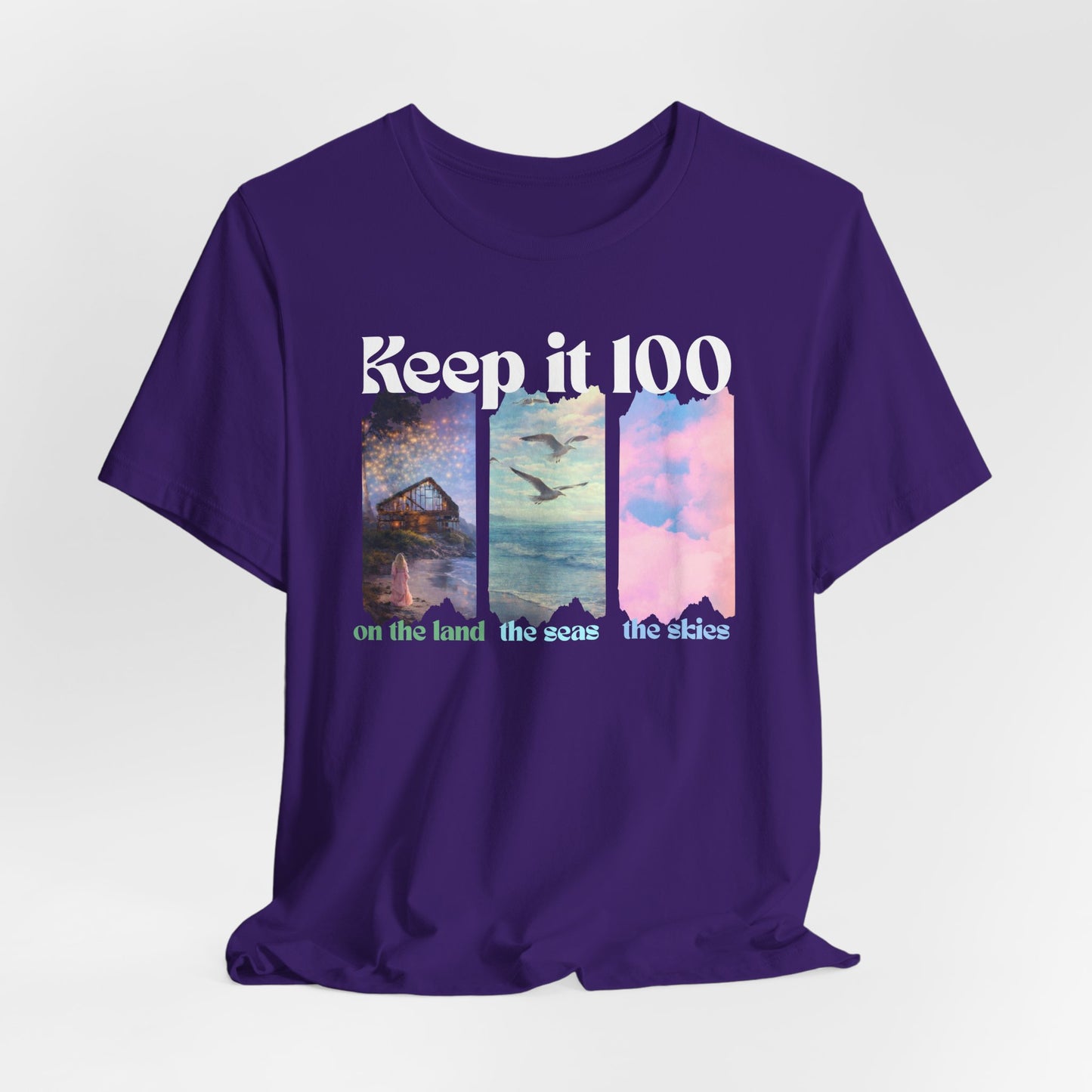 Keep It 100 Triple Graphic Tee — Land • Sea • Sky