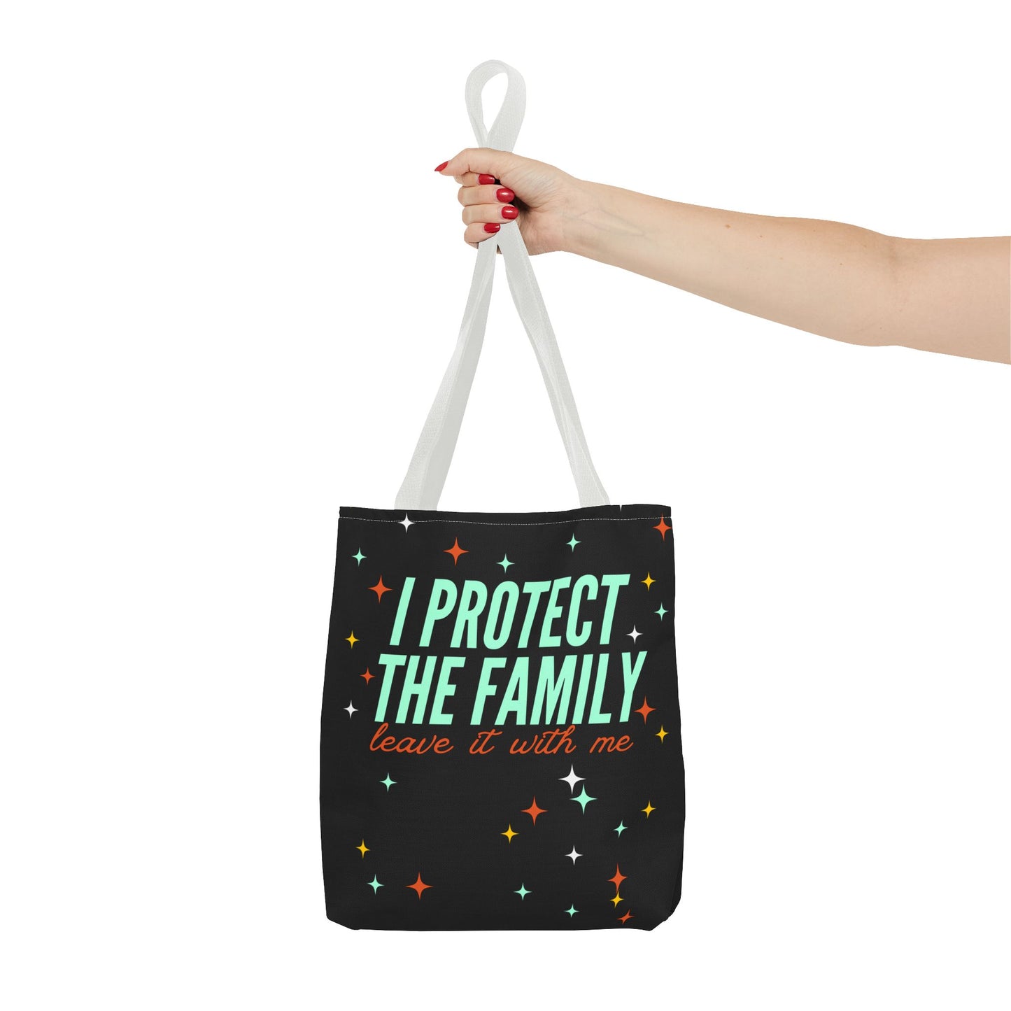 I Protect The Family Tote Bag — Retro Script