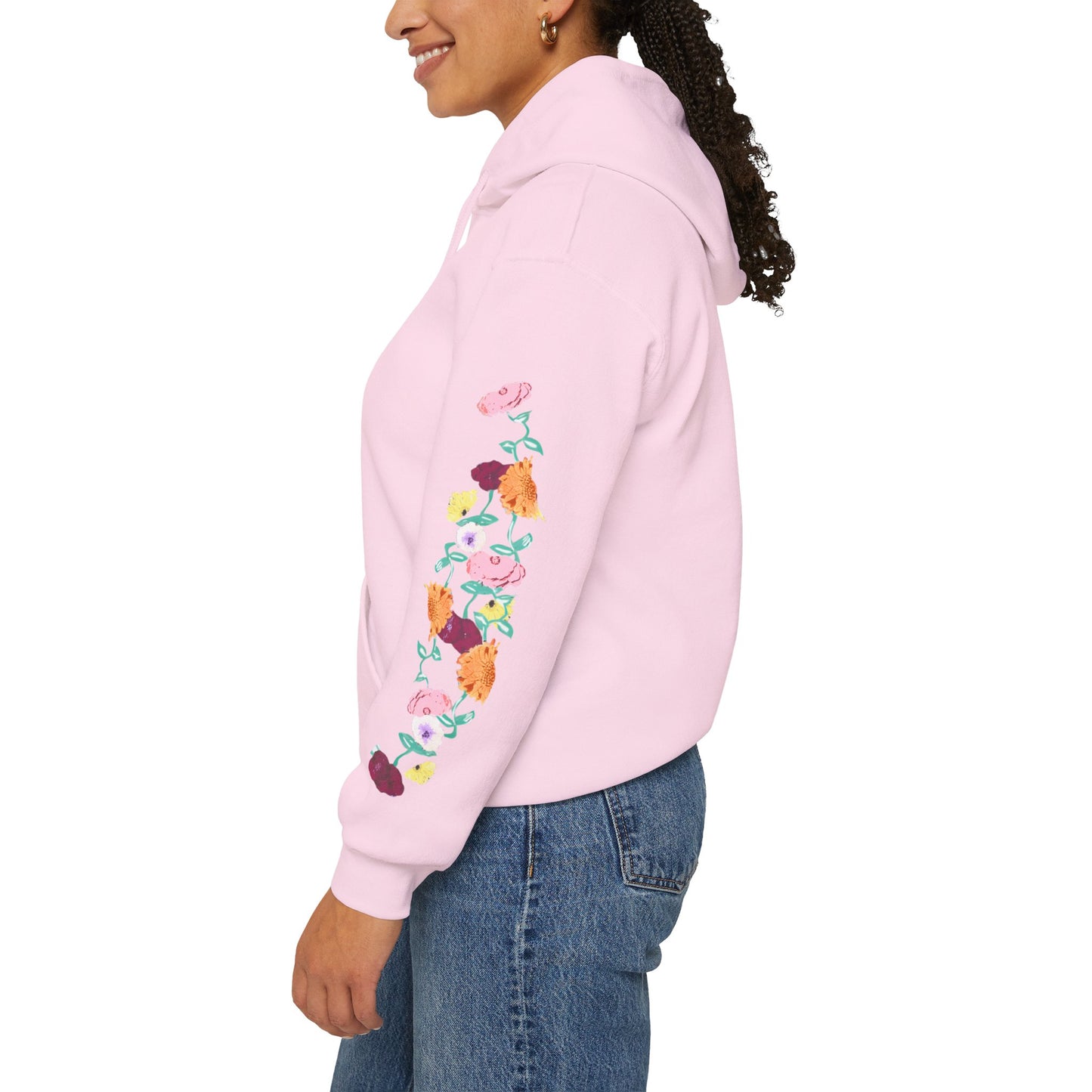 Acoustic Piano Floral Sleeve Hoodie