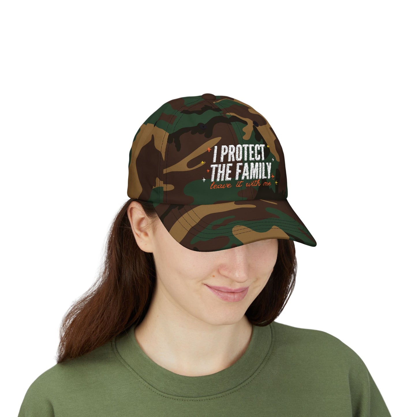 Embroidered Dad Cap: 'I Protect The Family' | Fun Gift, Casual Accessory, Everyday Wear