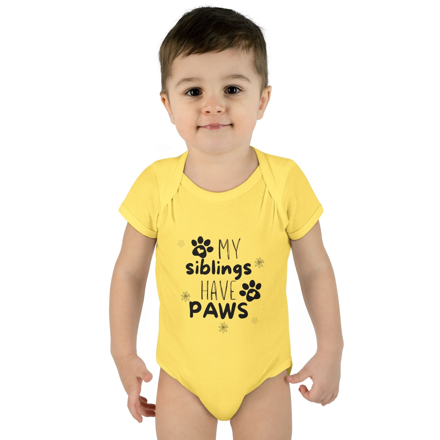 My siblings have paws Bodysuit, Cute Infant Onesie, Pet Lovers Baby Outfit, Baby Shower Gift, Adorable Newborn Clothes