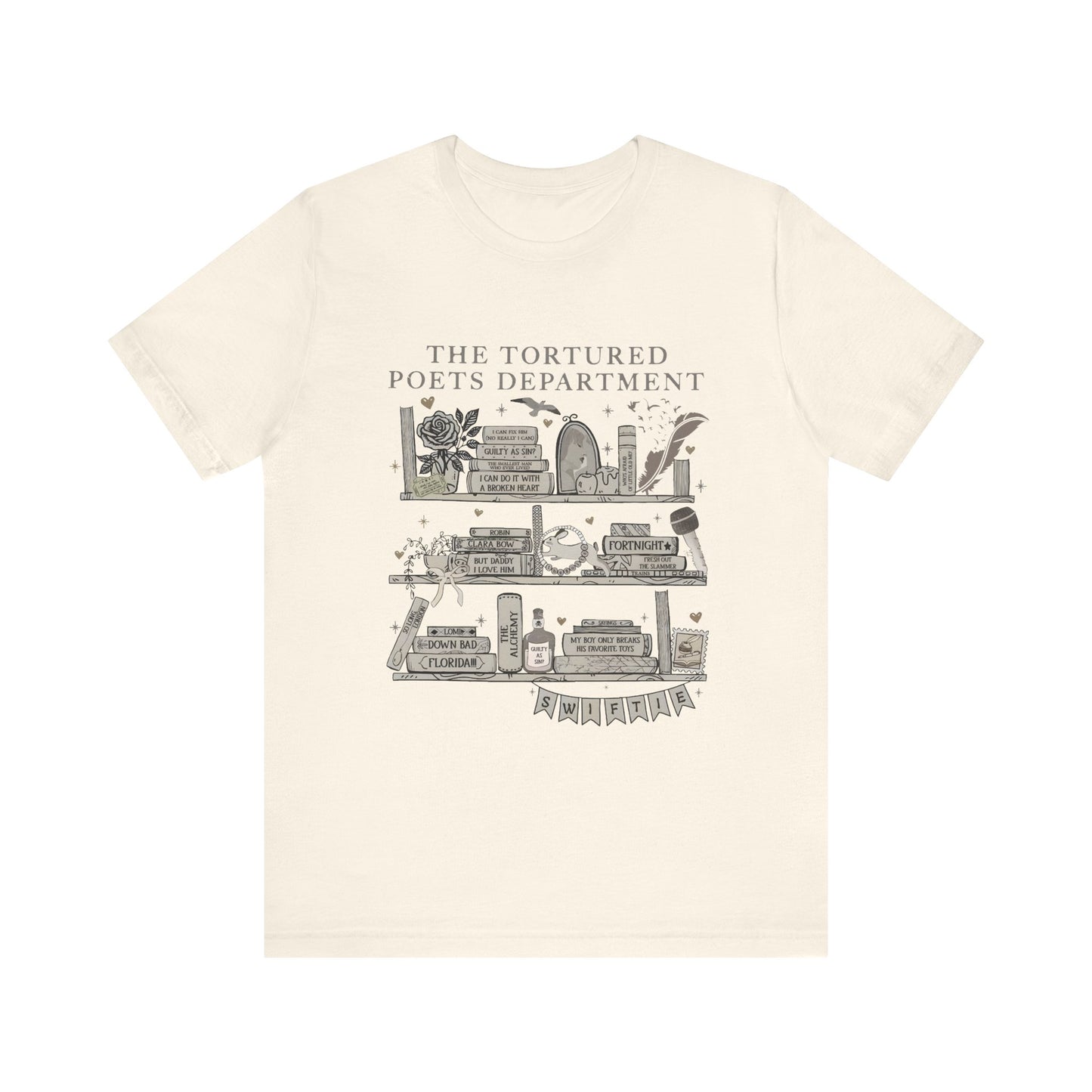 Poet's Bookshelf - Unisex Bella Canvas Jersey Short Sleeve Tee