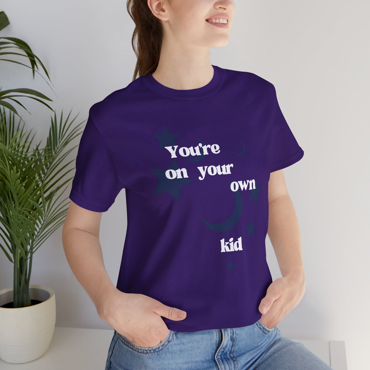 You're On Your Own Kid T-Shirt — Vintage Moon & Stars Graphic Tee