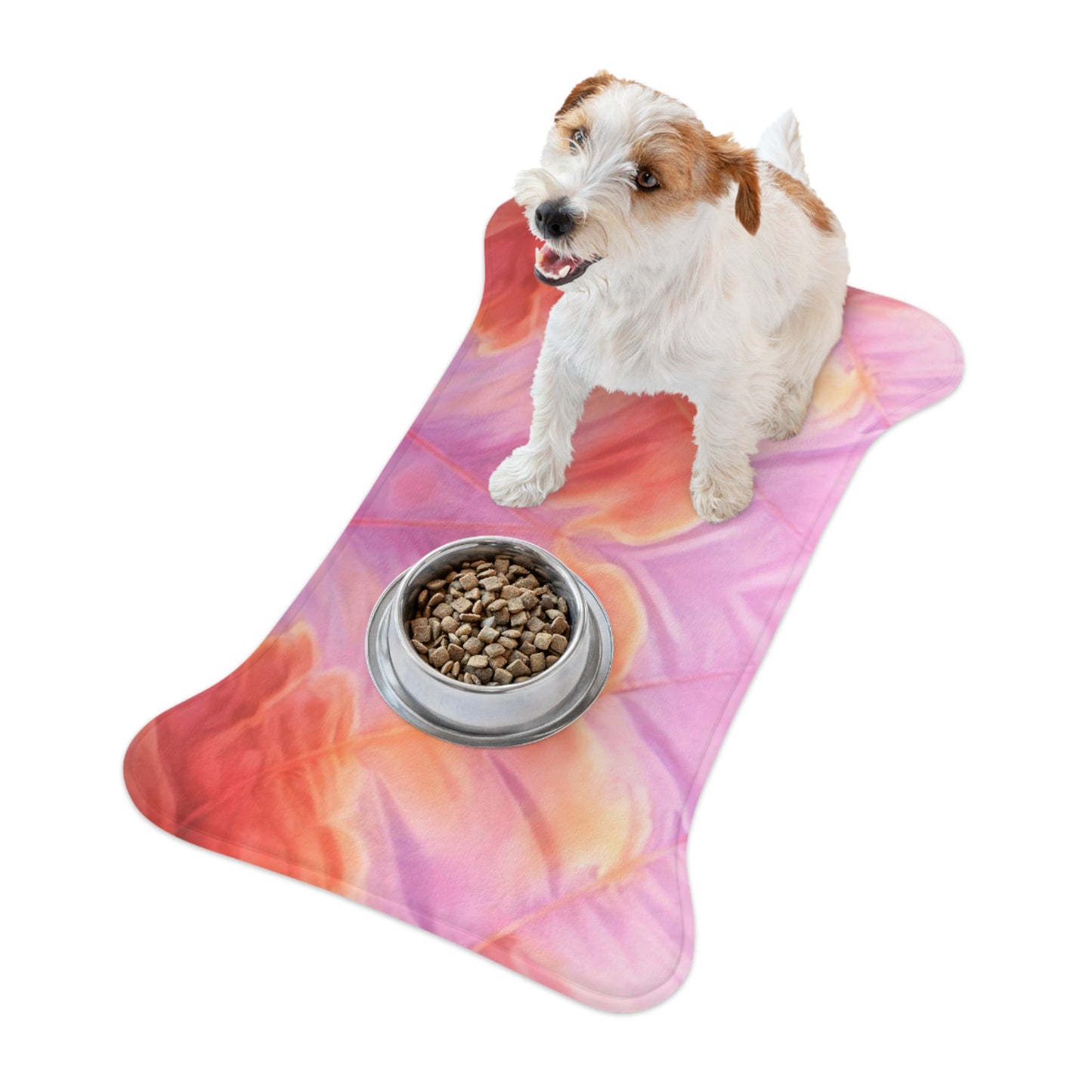 Miss Americana Pastel Floral Pet Feeding Mat — Waterproof, Non-Slip Bowl Placemat for Dogs & Cats