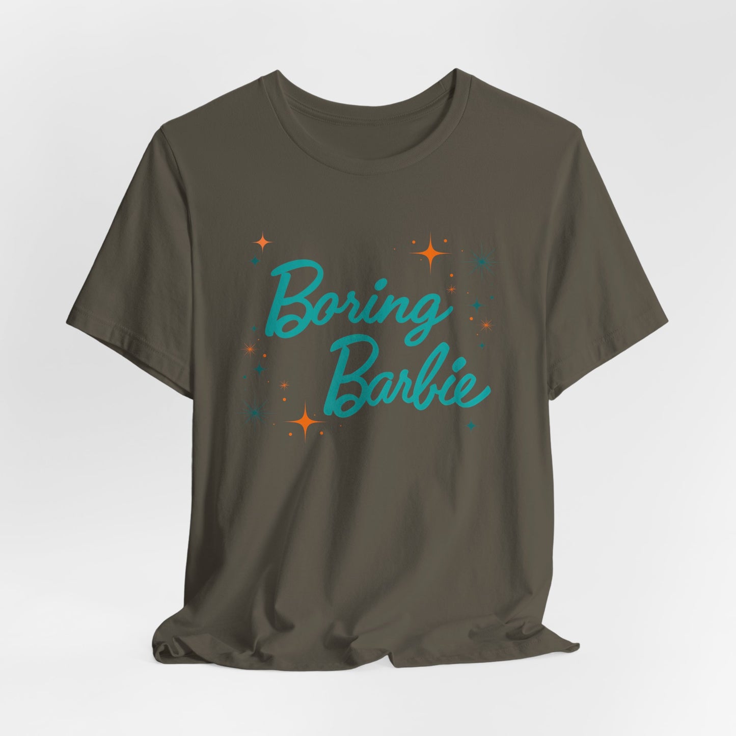 Boring Barbie with stars - Unisex Jersey Tee - Fun Casual Shirt, Gift for Barbie Fans, Summer Wardrobe Essential, Holiday Outfits, Birthday Present