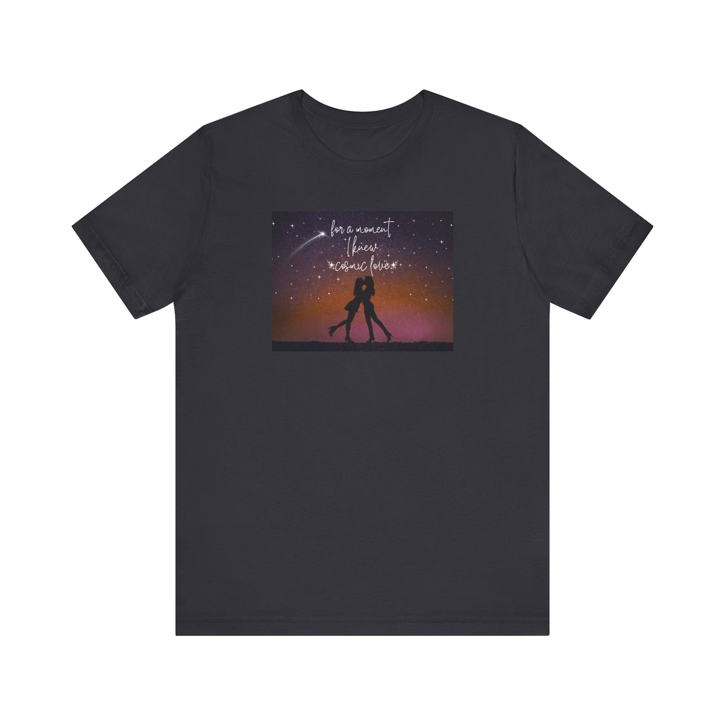 for a moment I knew cosmic love - lesbian pride version - Unisex Jersey Short Sleeve Tee